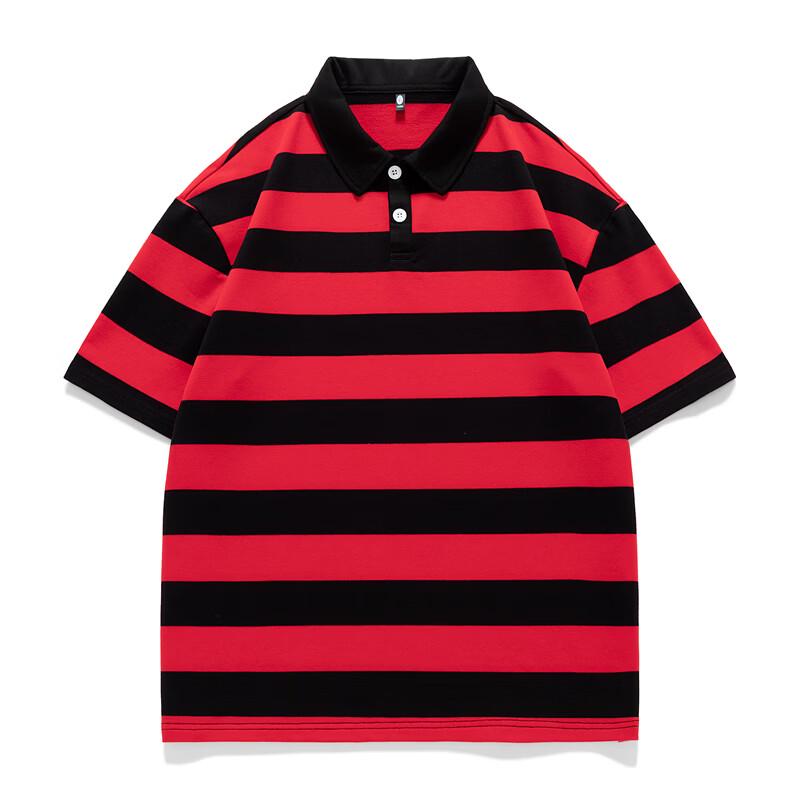 WRPCE Men s Striped Short-Sleeve Polo T-Shirt 3XL