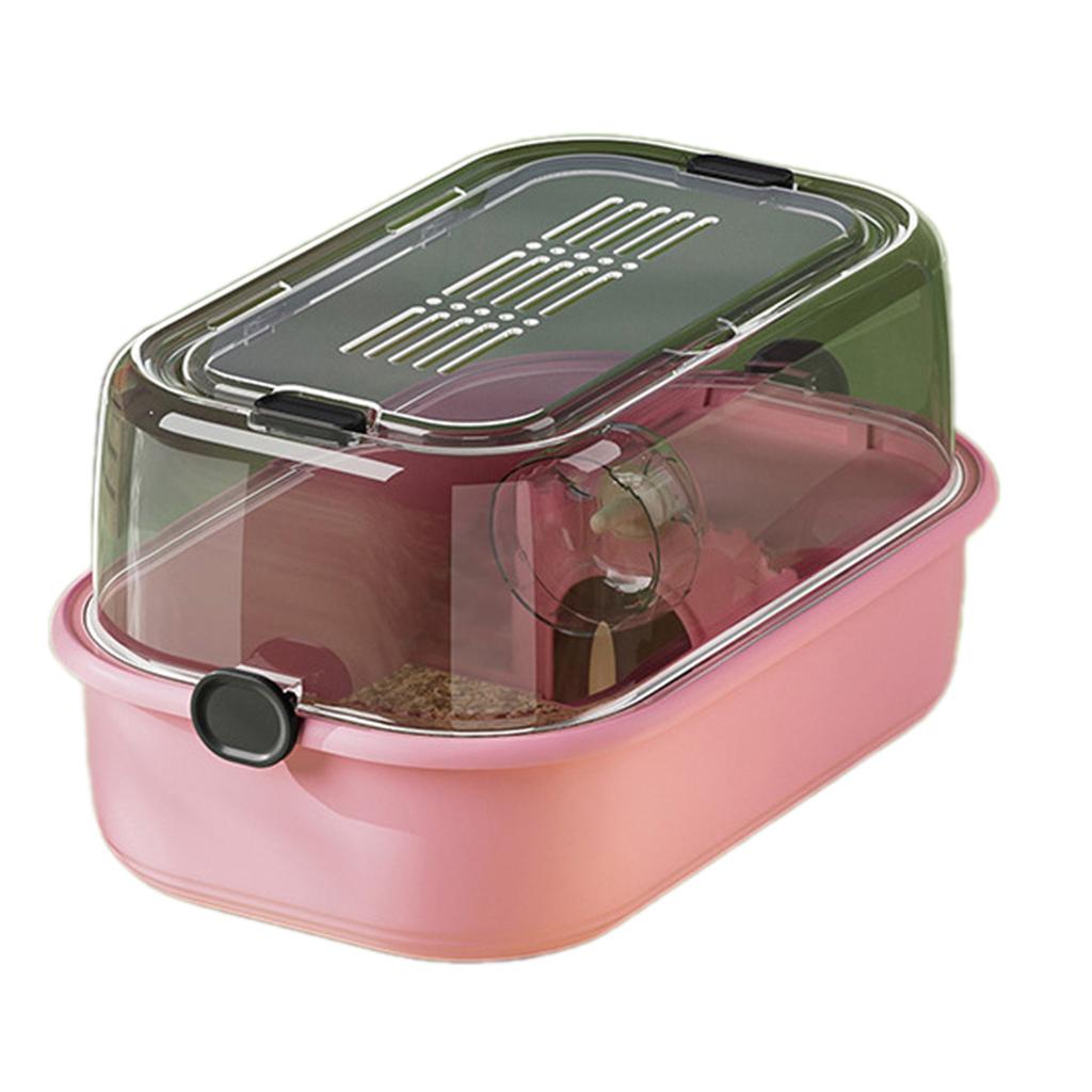 Large Indoor Hamster Habitat Cage with Ventilated Clear Cover PP Pet Villa Playground for Small Animal Pet Supply