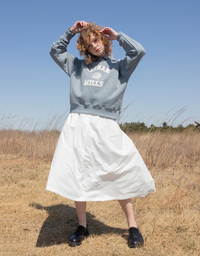 Beonadeumiljeu Oblong Pleated Skirt - White