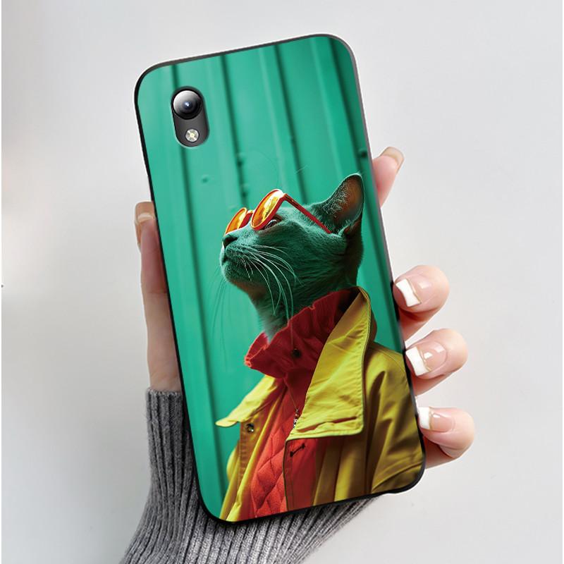 Casing For ZTE Blade L8 / A3 (2019) / A31 Lite / A3 Plus / A3 SE Aesthetic Cute Cat Astronaut Black Soft Silicone TPU Phone Case