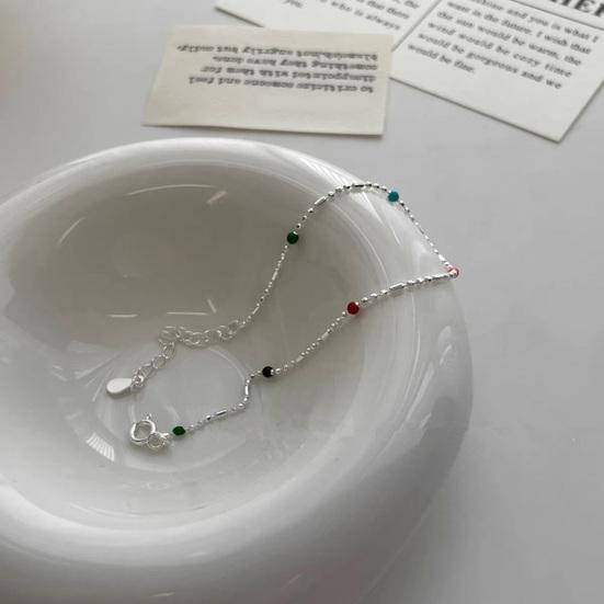 Women Necklace Multicolor Beads Adjustable Length Choker Necklace Versatile Layered Look Bracelet Weddings Parties Jewelry Accessories