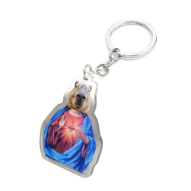 Capybara Keyring DIY Tags Backpack Luggage Keychains Ornaments Animal Keychain