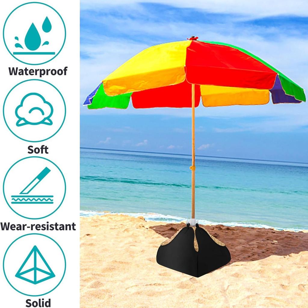 Base per ombrellone da spiaggia, peso in tessuto Oxford 600D, sacchi di sabbia resistenti per ombrellone da spiaggia, supporto per ombrellone da patio, base a sbalzo