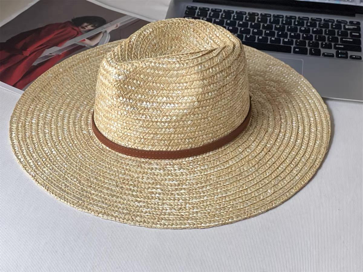 

Women Summer Jazz Hat 100% Crocheted Wheat Straw Hat Body Craft Millinery Base Fedora Panama Beach Sun Hats Chapeu Unisex Caps