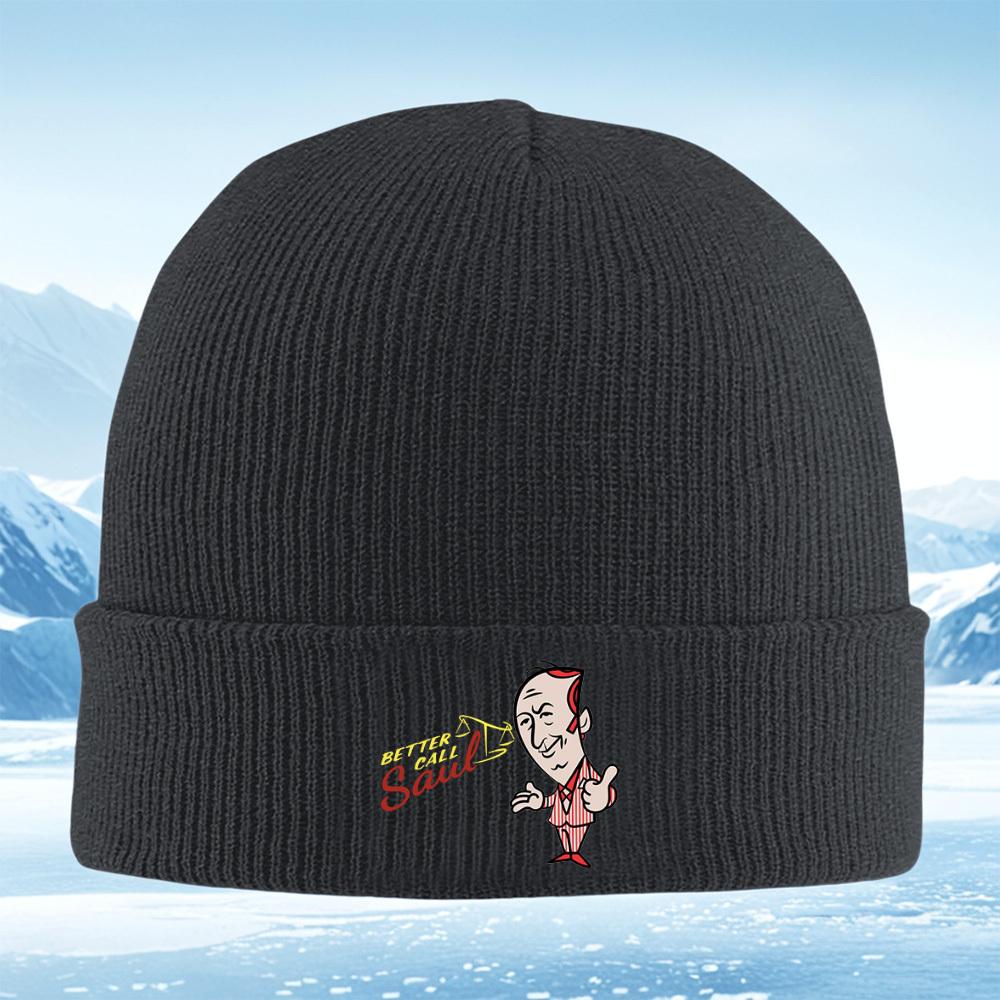 Cartoon Saul Goodman scales smile suit Men Women Unisex Knitted Hat Beanie Pullover Cap Winter Thermal Warm Christmas Outdoor Cy