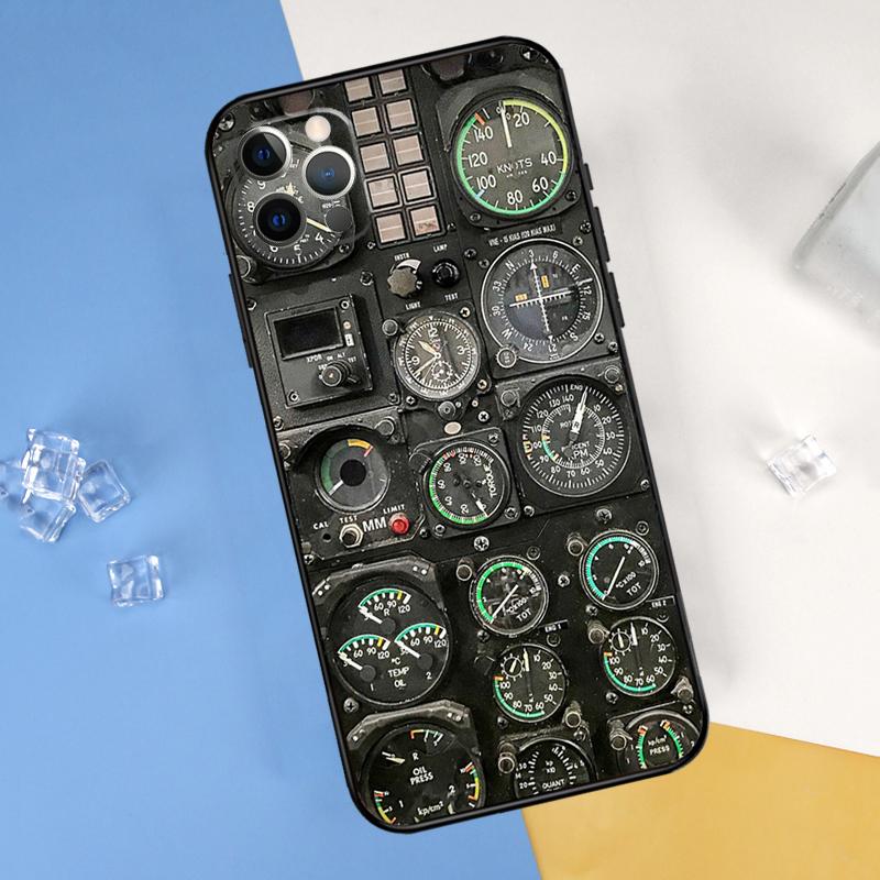 Luftfahrt Flugzeug Pilot Cockpit Hülle Für iPhone 16 15 13 12 11 14 Pro Max Mini Hülle Für iPhone 16 Plus XS Max XR X Handyhülle