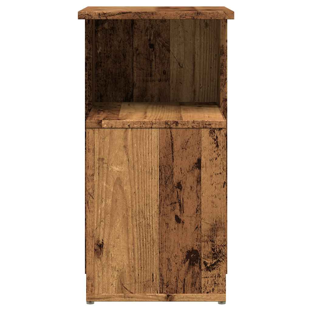 Side Table Reclaimed Wood Effect 36x30x56 cm Engineered Wood