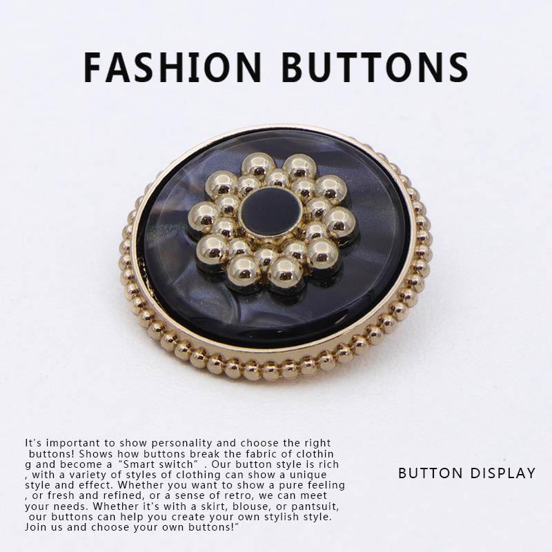 10Pcs Buttons High-End Delicate Gold Jacket Top Sweater Decorative Button Premium Coat Button