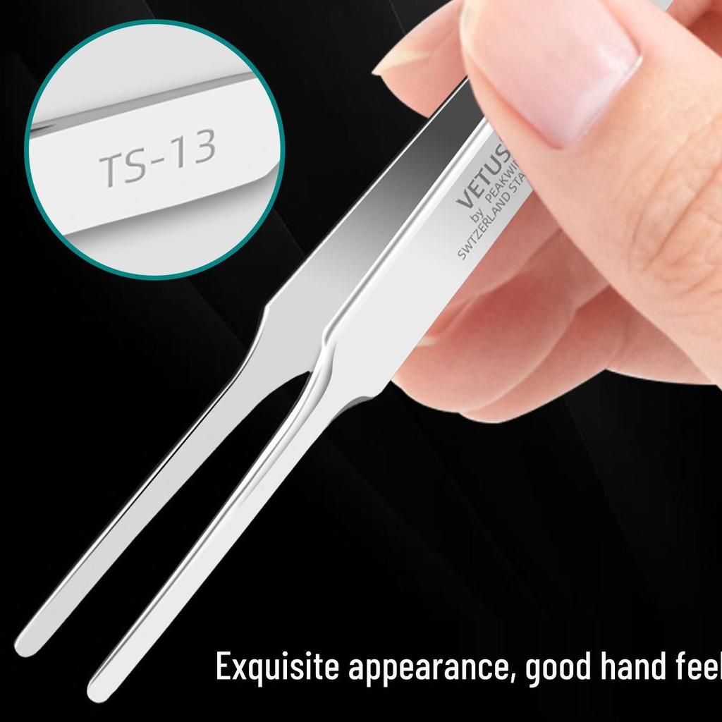 Genuine VETUS Precision Stainless Steel Tweezers TS-11, TS-12, TS-15 for Mobile Phone Repair