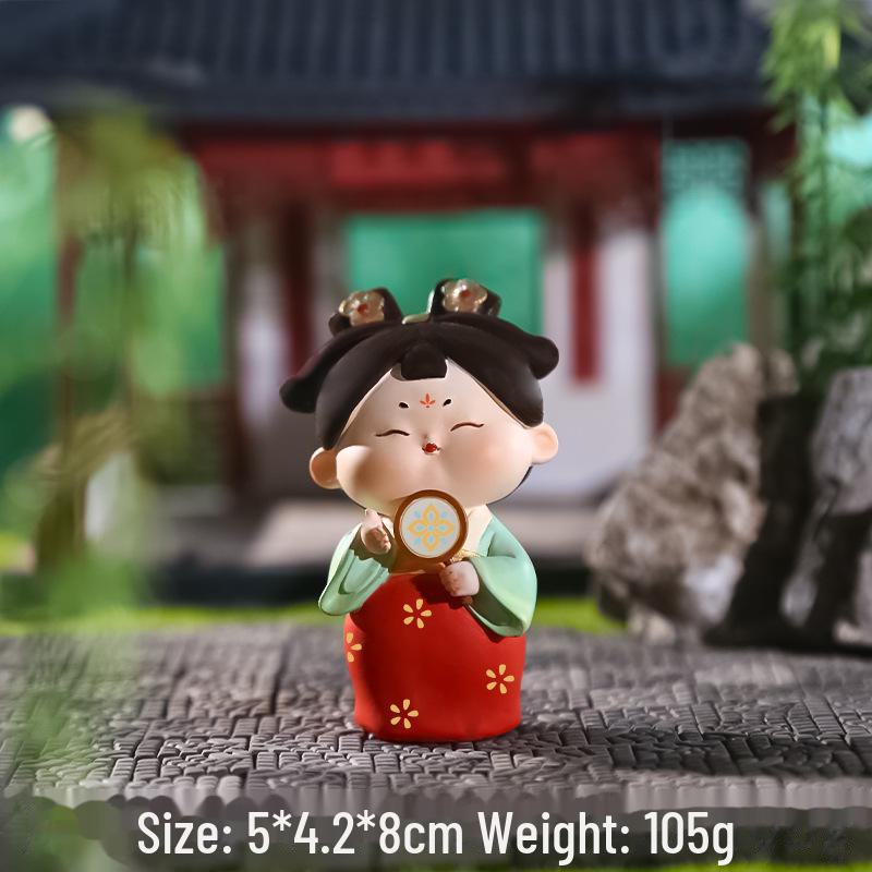 Kreativer Handyhalter im Stil der Tang-Dynastie mit Glücksbringer: Exquisites Harzornament