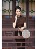 2025 Spring/Summer Red Cheongsam Long Dress - Chinese Style, Short Sleeve Performance Costume