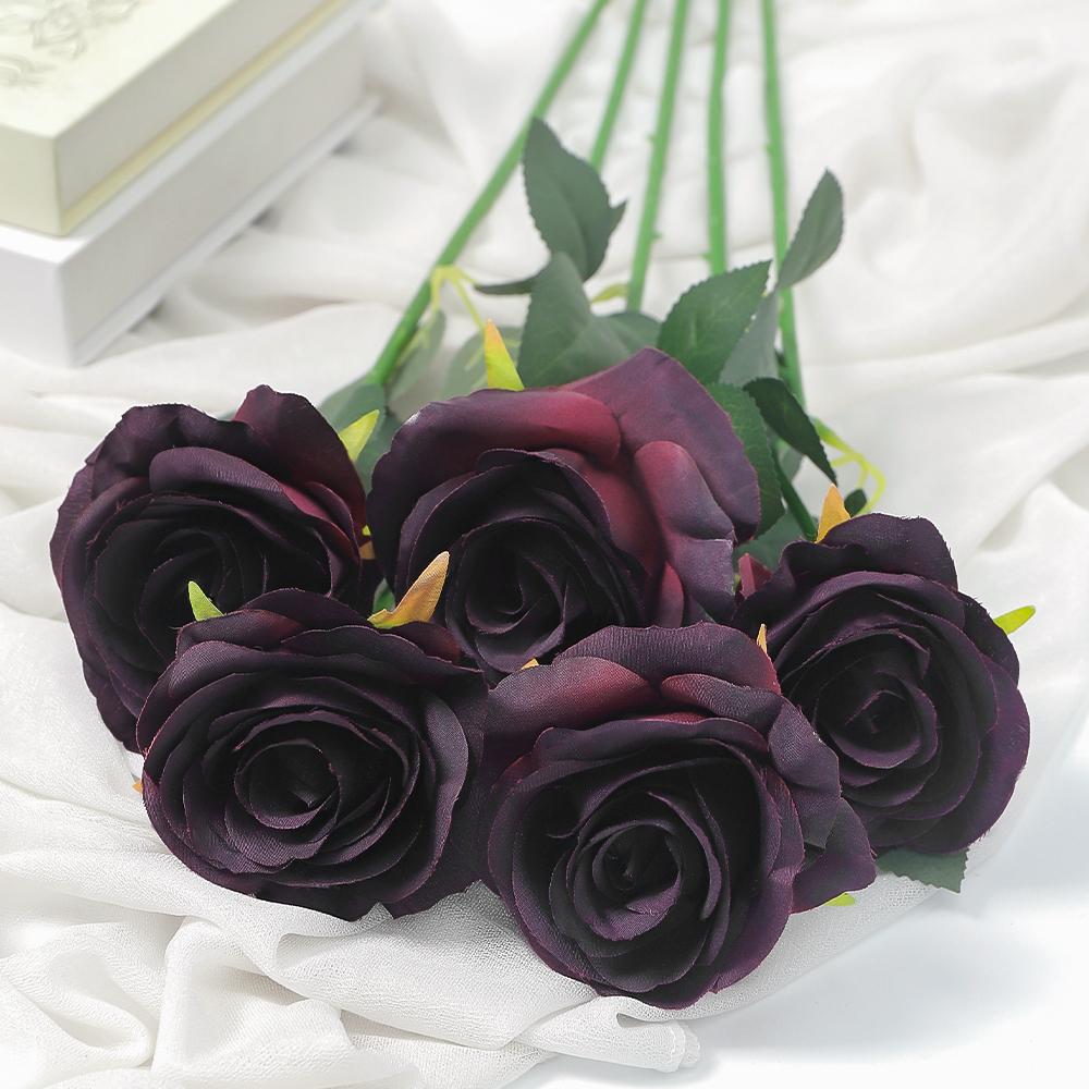 1/5/10Pcs Rose Artificial Flowers Bouquet 48cm Fake Flowers for Home Decor Garden Wedding Decoration DIY Vase Flower Arrangement