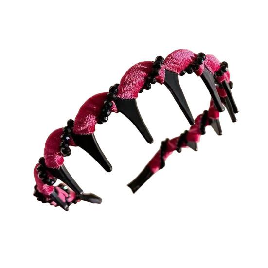 Rhinestone Hairband Elegant Vintage Non Slip Hair Hoop for Women Girls Fashionable Bridal Hair Accessory
