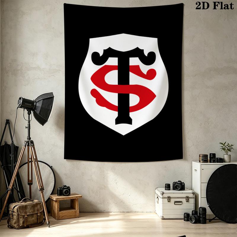 Stade Toulousain Wall Tapestry Aesthetic Wall Hanging Printed Fabric Blanket Decorative Tapestries For Bedroom Living Room Home Decor