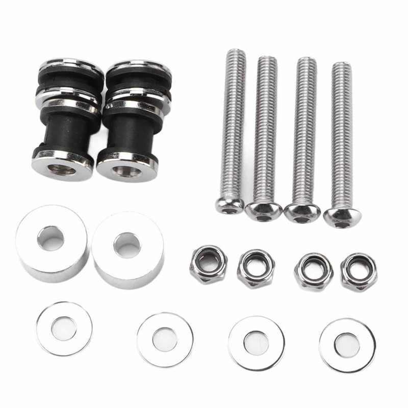 Backrest Sissy Bar Mounting Bolts Waterproof Motorcycle Docking Hardware Kit Chrome Finished for