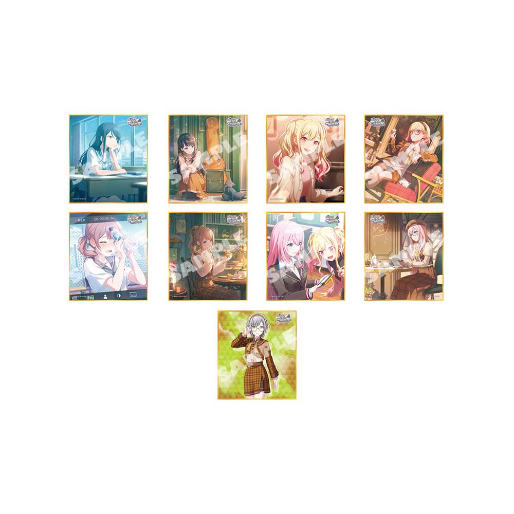 SEKAI Colorful Hatsune Mini Shikishi Collection 52 A BOX Happy Enjoy types in "Project Stage! feat. Miku" Vol. Music! (9 total)