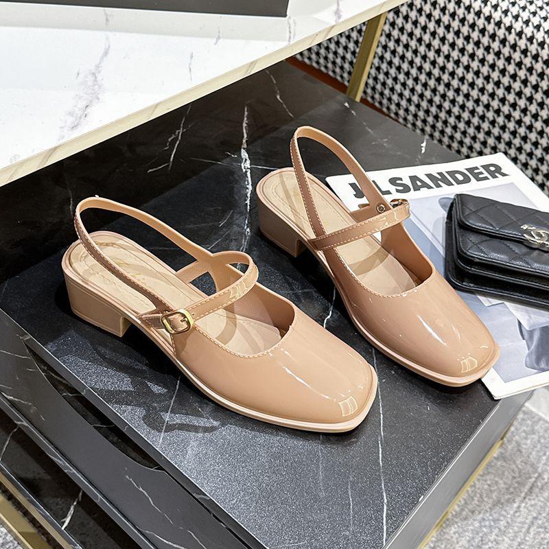 Woman Mary Jane Shoes With Medium Heels Square Toe Closed Sandals for Women Chic and Elegant On Offer Daily Vip Sale Casual Shoe