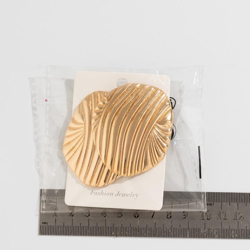 Fashion Jewellery Gift Shell Ocean Chunky Earring Trendy 2024 Gold Silver Color Exaggerated Large Piercing Earrings Geometric