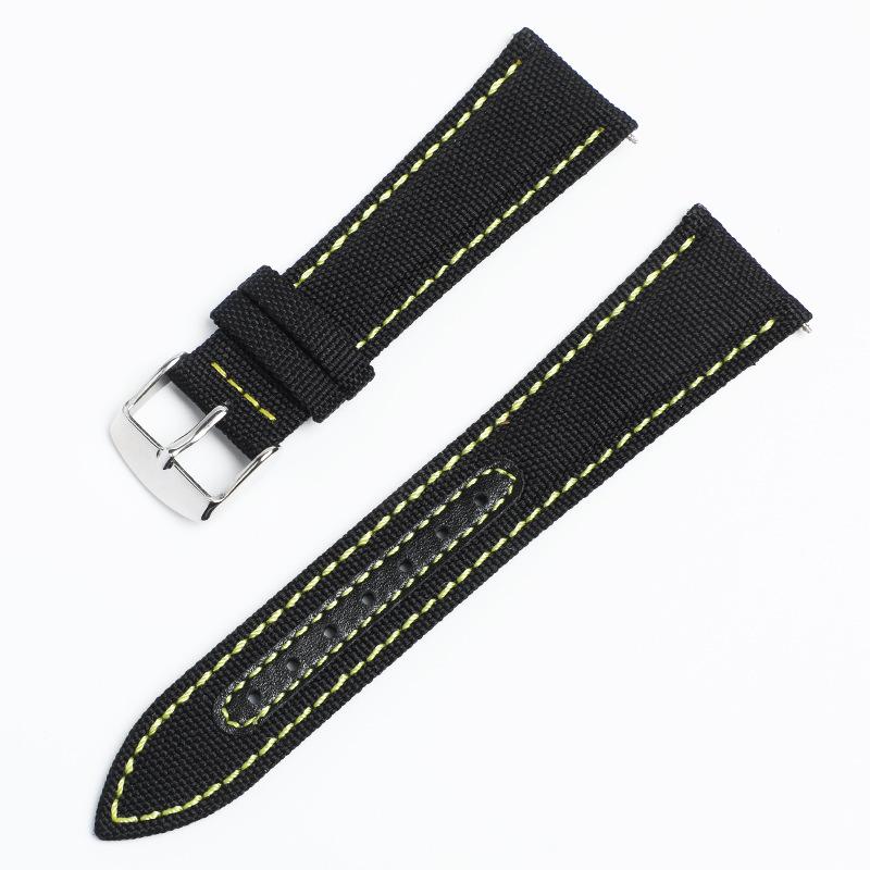 Canvas Nylon Strap Universal Huawei Samsung Nylon Leather Watch Strap 20mm 22mm for Omega