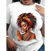 Camiseta Africana de Manga Corta Talla Grande Europea|Adecuada para Todas las Estaciones, Cuello Redondo, Estampado Geométrico, Ideal para Uso Diario, Regalos, Fiestas