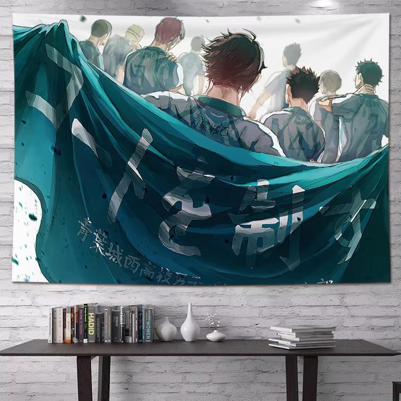 Offizielle Haikyuu Wandteppich Volleyball Anime Hintergrund für Fan-Zimmer Unterstützung Dekor Geschenk