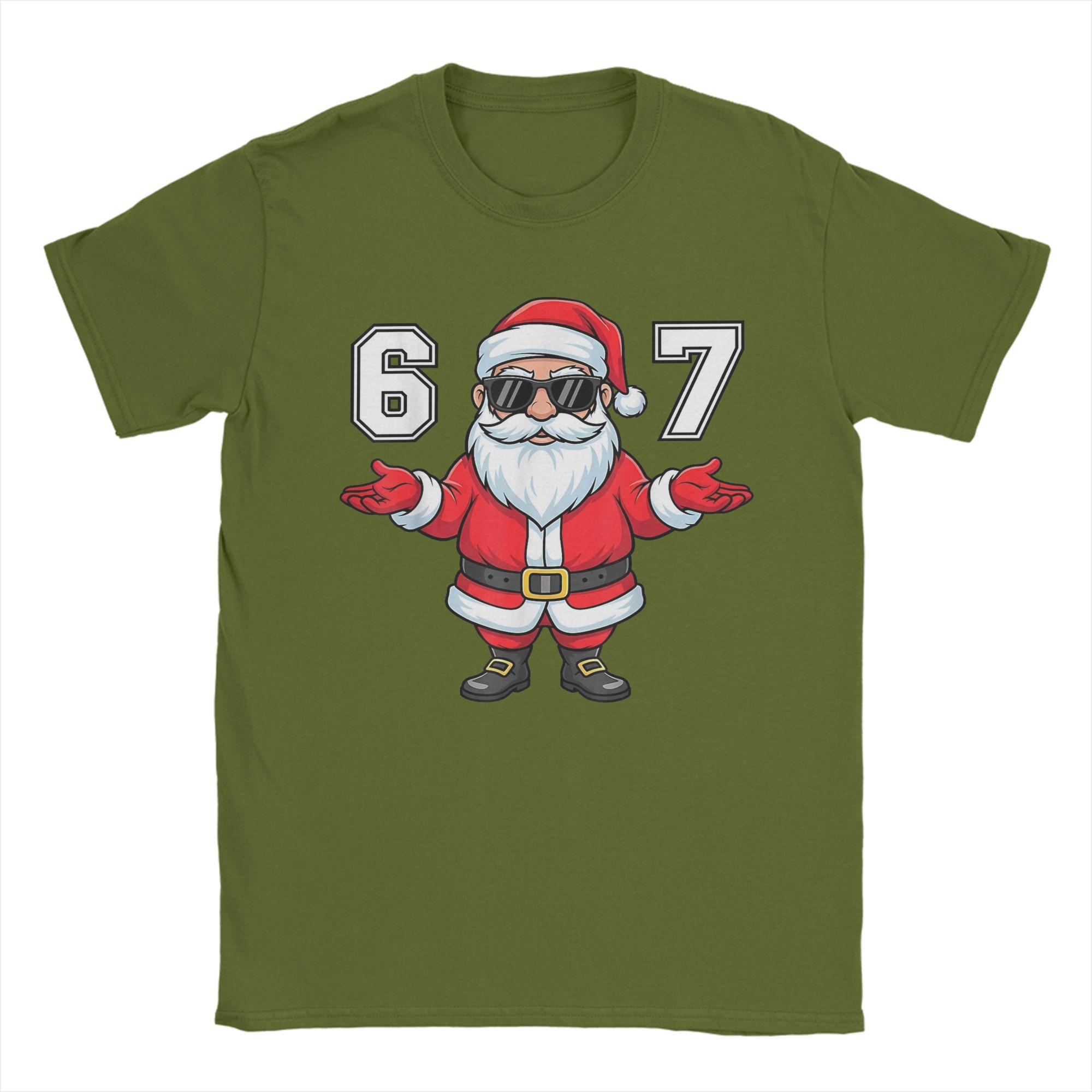 

Crazy 6 7 Christmas Six Seven Meme T-Shirt Men Crew Neck 100% Cotton T Shirts Short Sleeve Tees 4XL 5XL 6XL Clothes 4XL