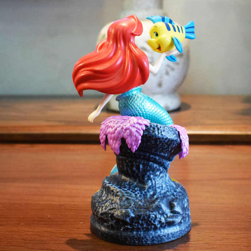 Ariel anime figure Character Peripherals Little Mermaid Sitting Statue Fish Tank model dolls Ornaments Decoration Birthd