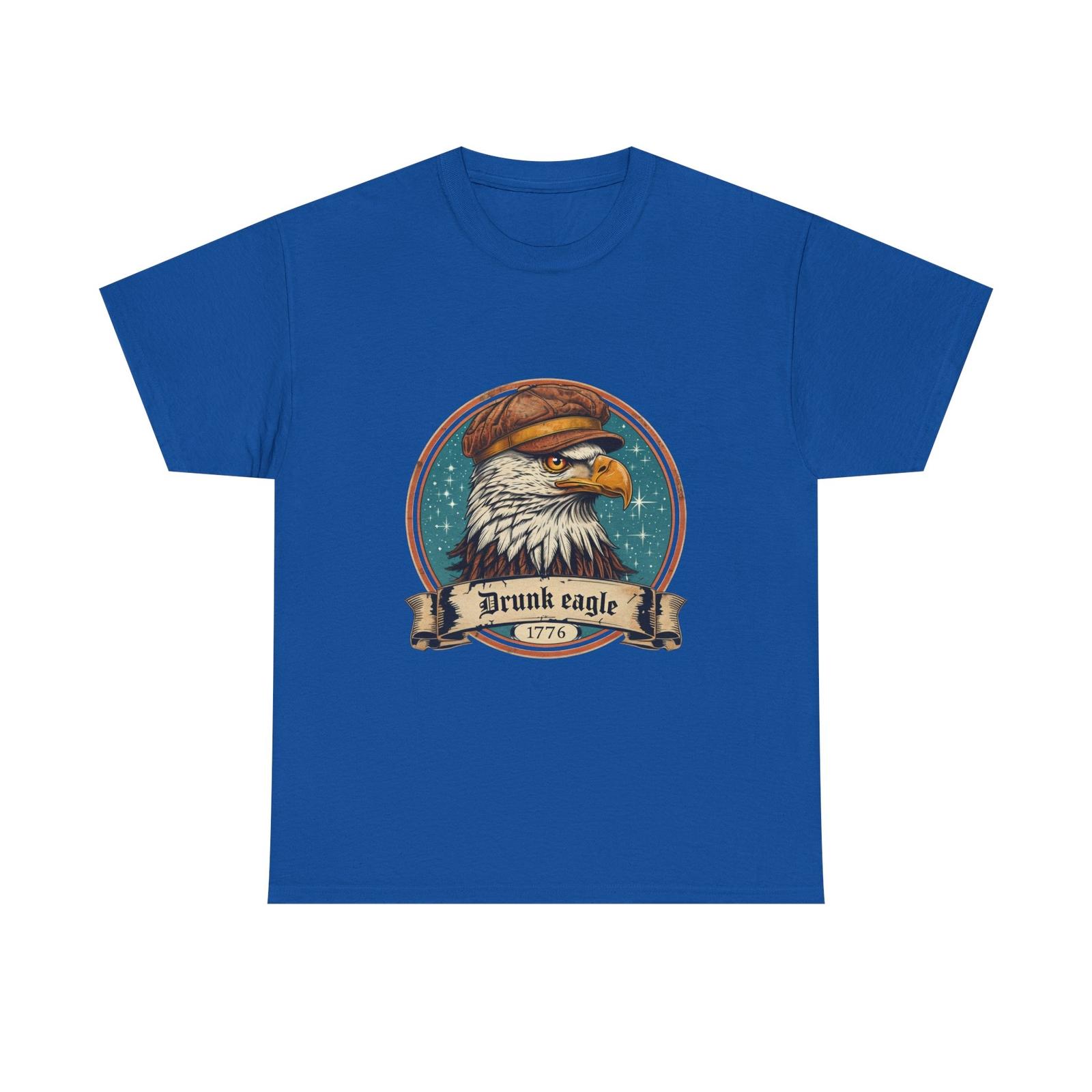Patriotic Eagle Tee, Drunk Eagle Design Perfect for July 4th America USA Tee M