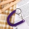 Wrist Coil Spring Lanyard Elastic Ropes Spiral Stretch Keychain Key Cord Clasp Spring Rope Key Ring