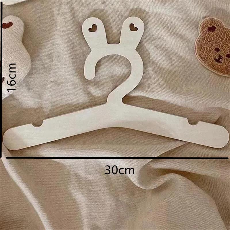 5/10PCS Wooden Baby Clothes Hanger DIY Creative Room Decoration Kids Clothes Drying Storage Children Organizer Clothing Hanger