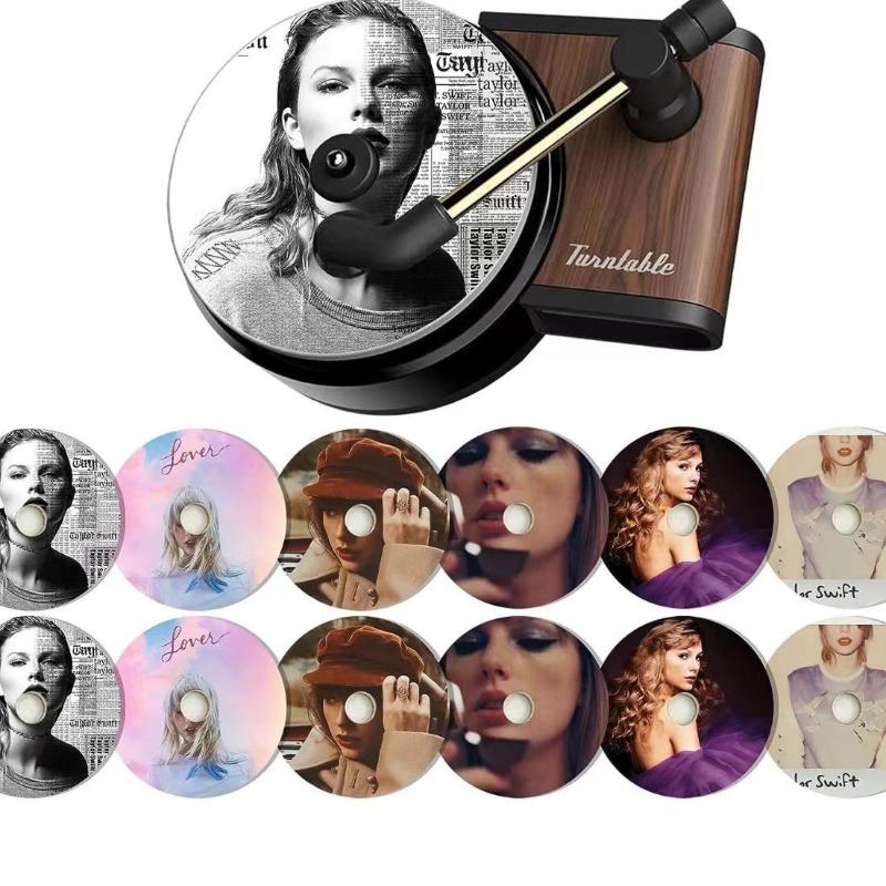 12-Pack Retro Record Player Air Freshener Clips - Album Cover Design Vent Clips, Rotatable Aromatherapy Diffuser and Odor