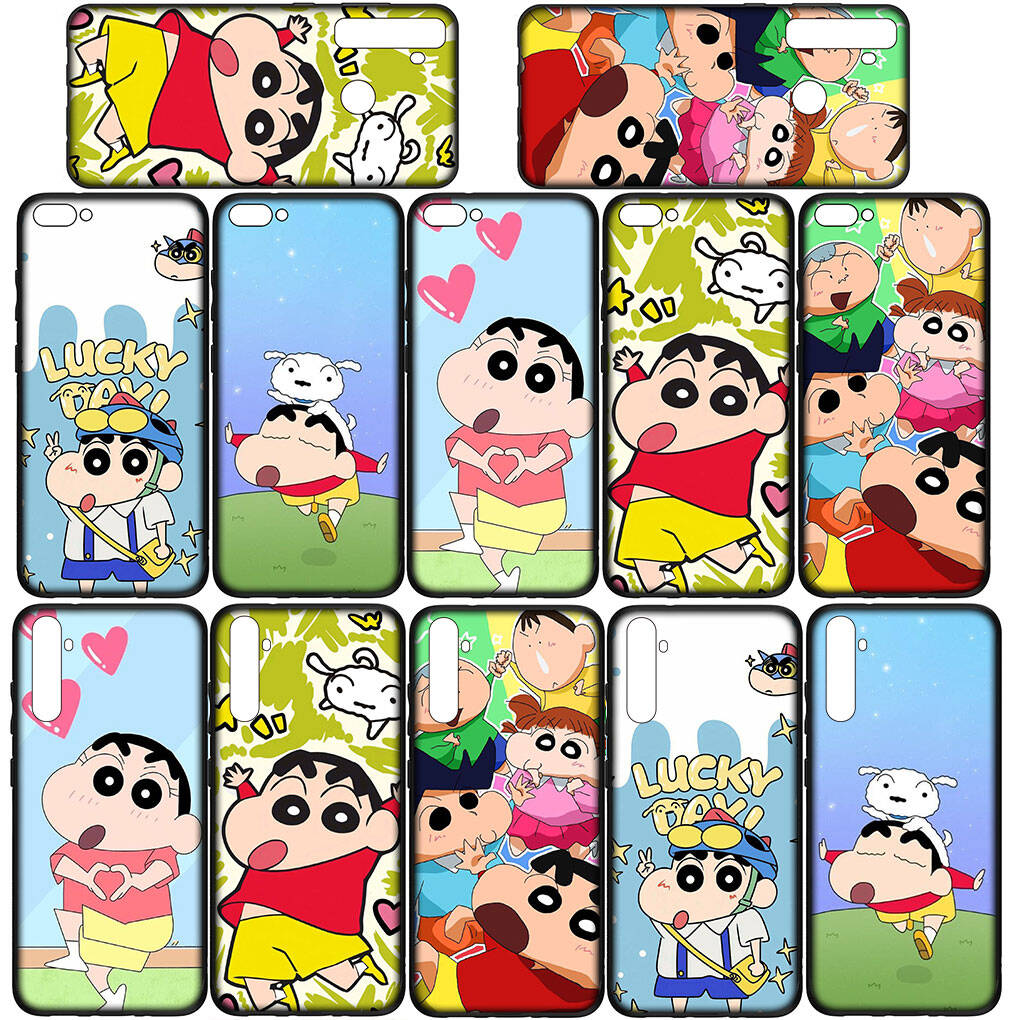 Cover for iPhone 17 16 15 Xiaomi Poco Redmi Note 14 13 12 X Pro Max Samsung Galaxy S25 S24 S23 OPPO Huawei Comics Crayon Shin Chan Shinchan Phone Case