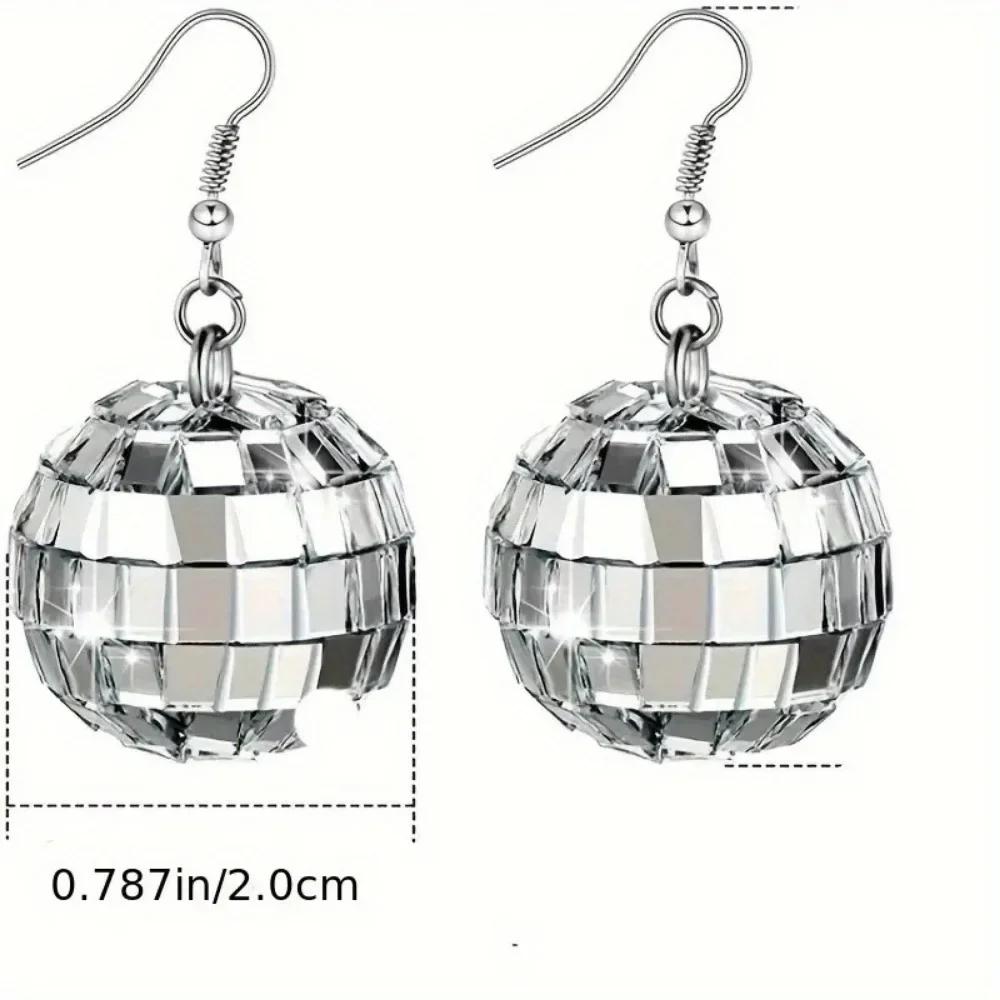 Stylish Retro Disco Ball Pendant Earrings - Exquisite, Creative, Festival Party Gift Jewelry