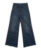 Seondeiopeukeulleob Waxed Wide Leg Denim - Luster Blue