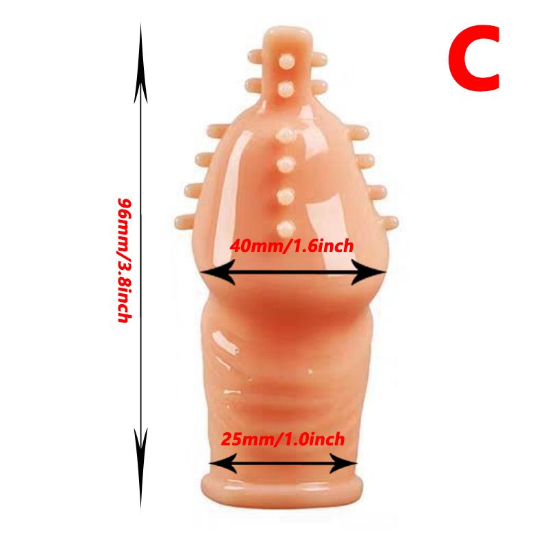 Penis Extender Cock Rings Reusable Delay Ejaculation Penis Condoms Dick Sleeve Silicone Glans Cover Enlargement Sex Toys For Men