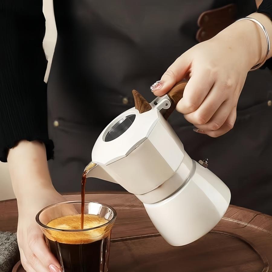 Verbesserte Doppelventil-Mokkakanne Doppelventil-Extraktionshohle visuelle Espressokanne Professionelle Kaffeeausrüstung für das Home-Café im Freien