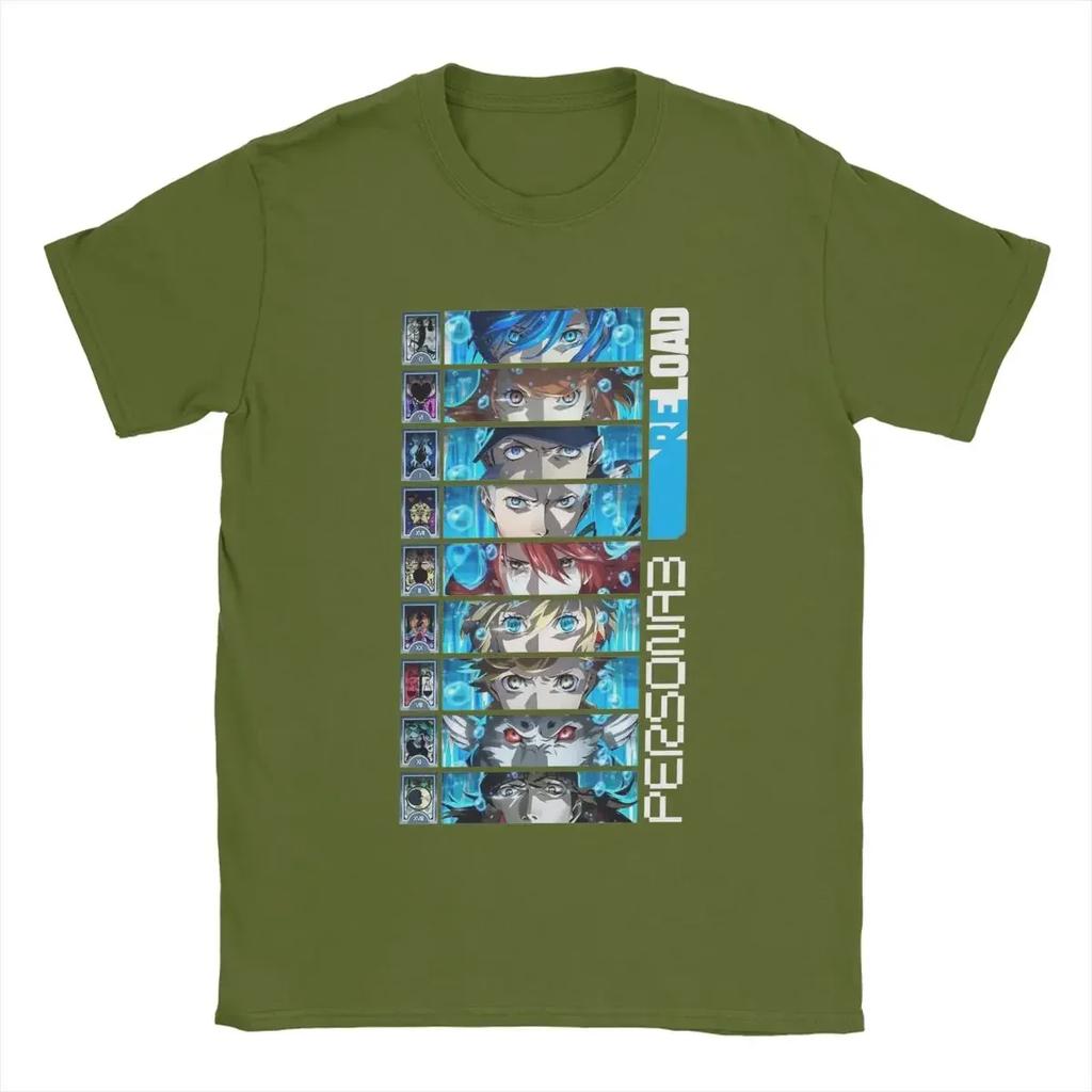 Crew Neck Plus Size Unisexs TShirts Persona 3 Reload Investigation Team 100 Cotton Tees Short Sleeve Anime The Royal P5S