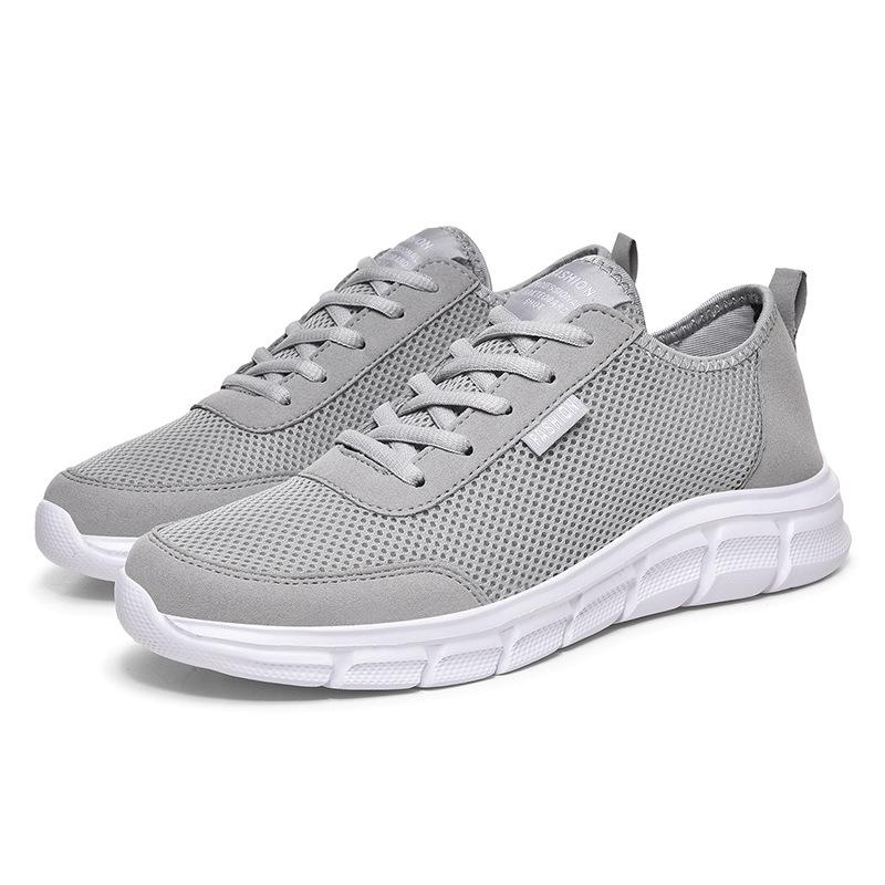 Summer mesh men's shoes lightweight sneakers men's fashion walking shoes breathable lace-up men's casual sneakers