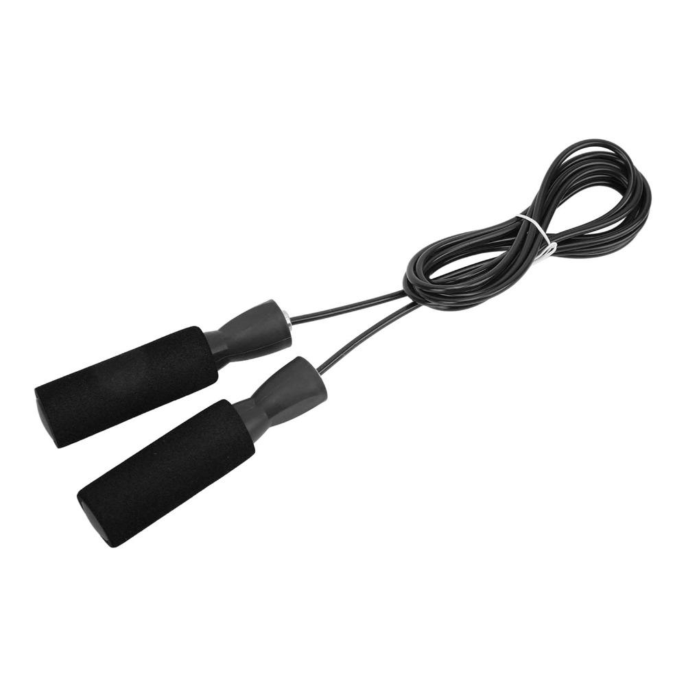 Bequeme Schaumstoffgriffe Speed-Springseil Stahlseil PVC Seil für Übungen Fitness Workout