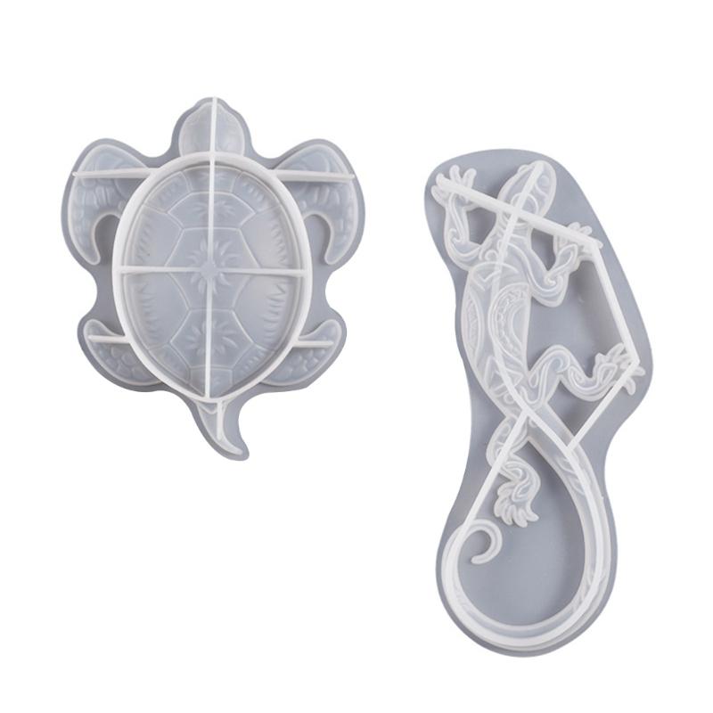 Silicone Epoxy Mold Crafts Moulds Home Wall Decorations Turtle/Gecko Shaped Ornaments Molds Silicone Material for Crafts