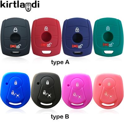 Funda de silicona para llave 2/3 botones cubierta de llave de coche para Ssangyong Rexton Actyon Kyron Korando soporte llavero cubierta de llave de coche mando