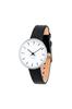 ARNE JACOBSEN CITYHALL 53200-1401 Watch, 30mm, Scandinavian Design, Water Resistant (Quiet Design with No Second Hand), White with Black Leather Strap