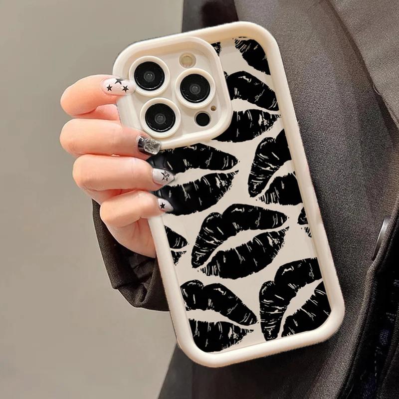 Sexy Lip Cute Cat Case For Realme 12 11 Pro Plus C63 C65 C67 C55 C53 C35 C11 C15 Cover Soft Silicone Funda