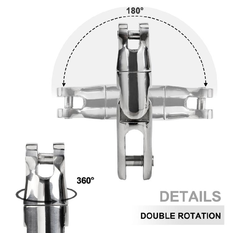 10/12 6/8 UniversalBoats Double Swivels Connector Chain Anchors Pin StainlessSteel