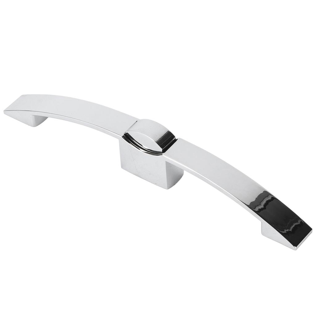 RV Push Button Pull Handle Latch Lock Arc Shape Glossy Silver for Caravan Truck Camper