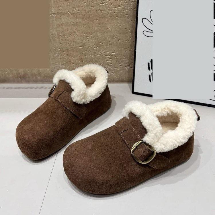 Pre-sale Fabric Snow Boots Artificial Short Plush Fabric Sleeve Rubber Flat Bottom Low Heel (Less Than 3cm) Man