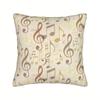 1pc Pillowcase, Musical Note Pattern Pillowcase | Modern Style | Zipper Closure | Machine Washable | 45Cm X 45Cm, Soft And Smooth Texture Polyester Sh