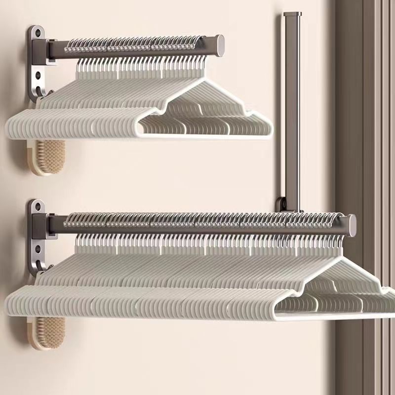 Multi-functional No-Drilling Home Balcony Storage Wall-Mounted Clothes Rail