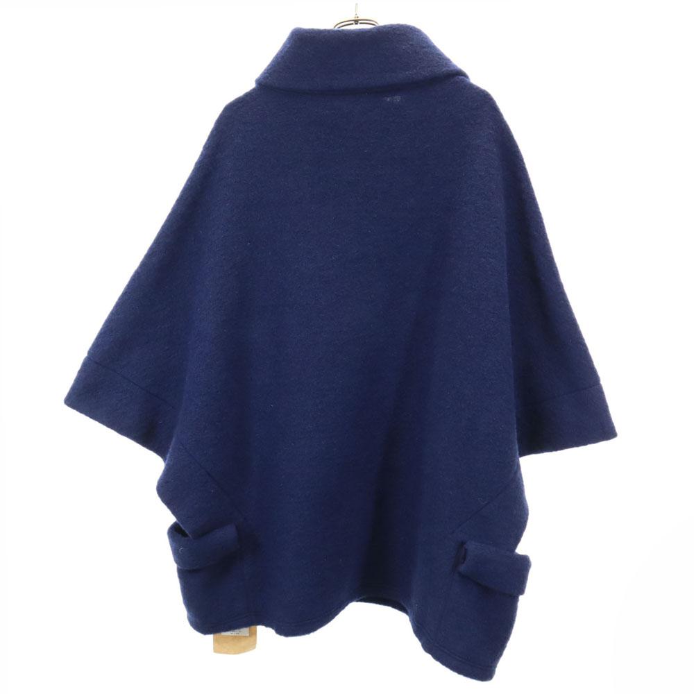 Unused Ground Y Wool Blend Made In Japan Poncho 1 Navy Tagged Women Used