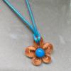 European American Jewelry Novel Flower Pendant All-match Clavicle Chain Adjustable Leather- Rope Cold Wind Neck Chain